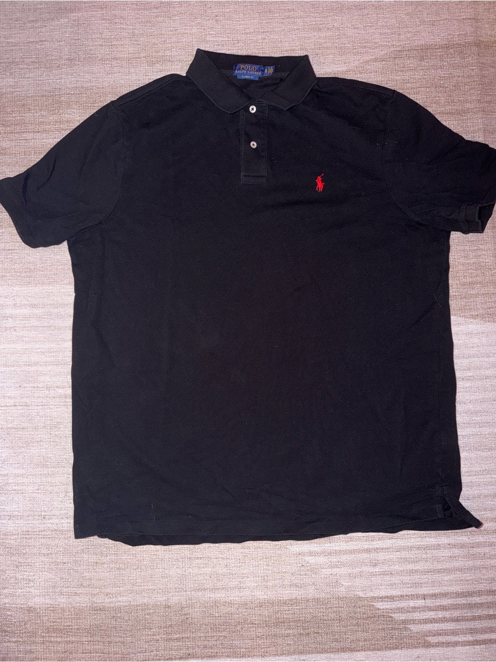 Polo by Ralph Lauren Black Polo with Red Pony Logo